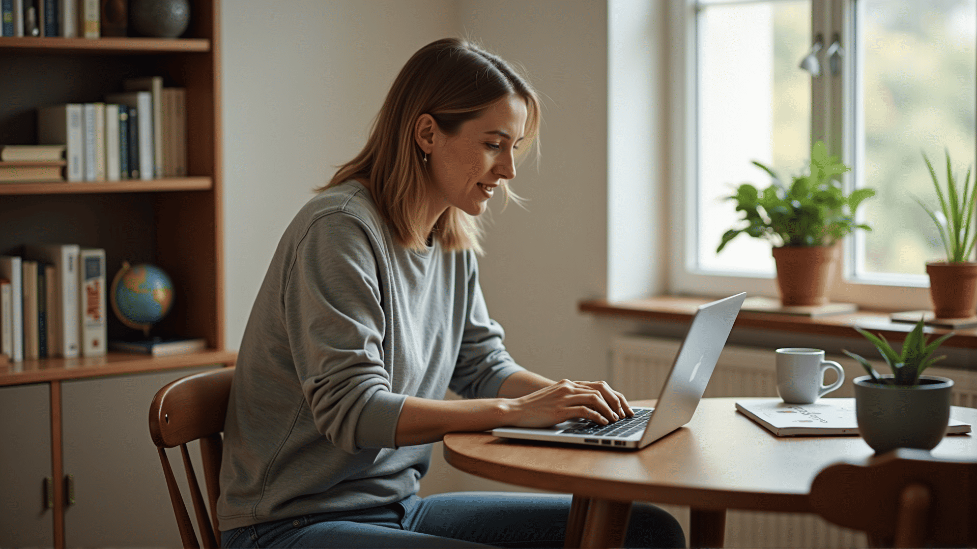 Online banking on laptop